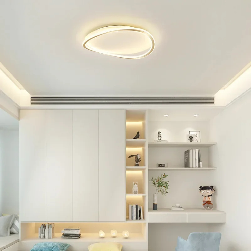 Contemporary Ringed Oval Flush Mount Ceiling Lights | LED
