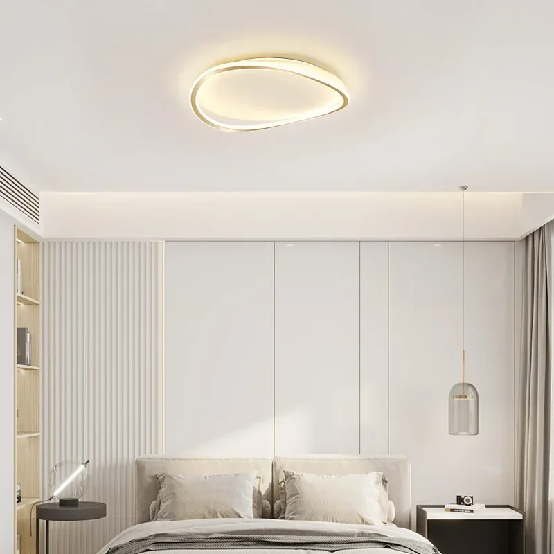 Contemporary Ringed Oval Flush Mount Ceiling Lights | LED