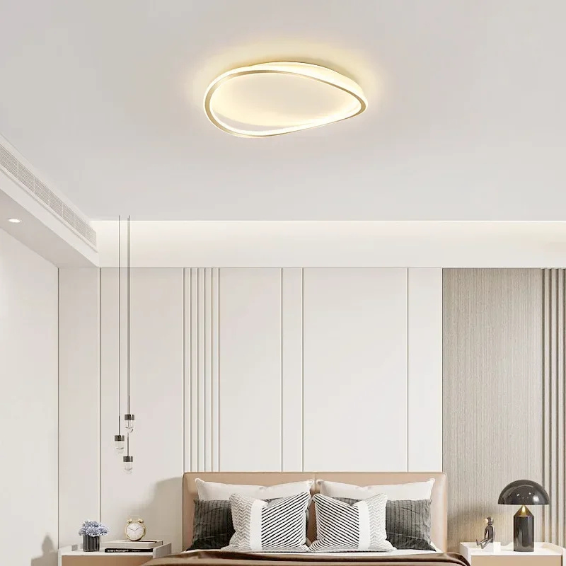 Contemporary Ringed Oval Flush Mount Ceiling Lights | LED