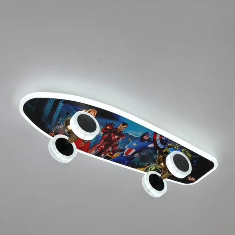 Verspielte skateboard-inspirierte Schlafzimmer-Deckenleuchten | LED