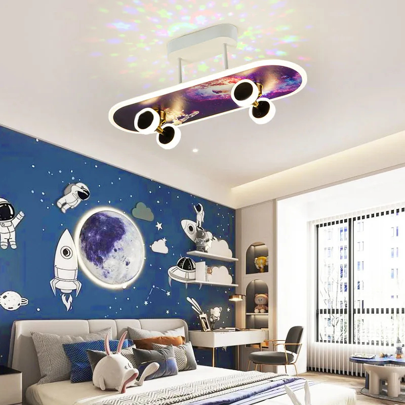 Verspielte skateboard-inspirierte Schlafzimmer-Deckenleuchten | LED