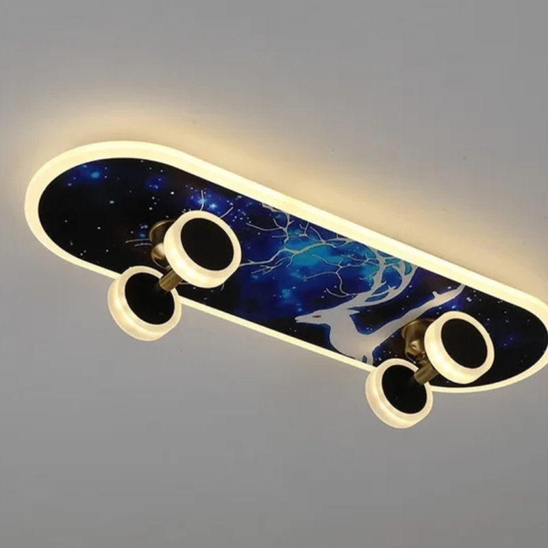 Verspielte skateboard-inspirierte Schlafzimmer-Deckenleuchten | LED
